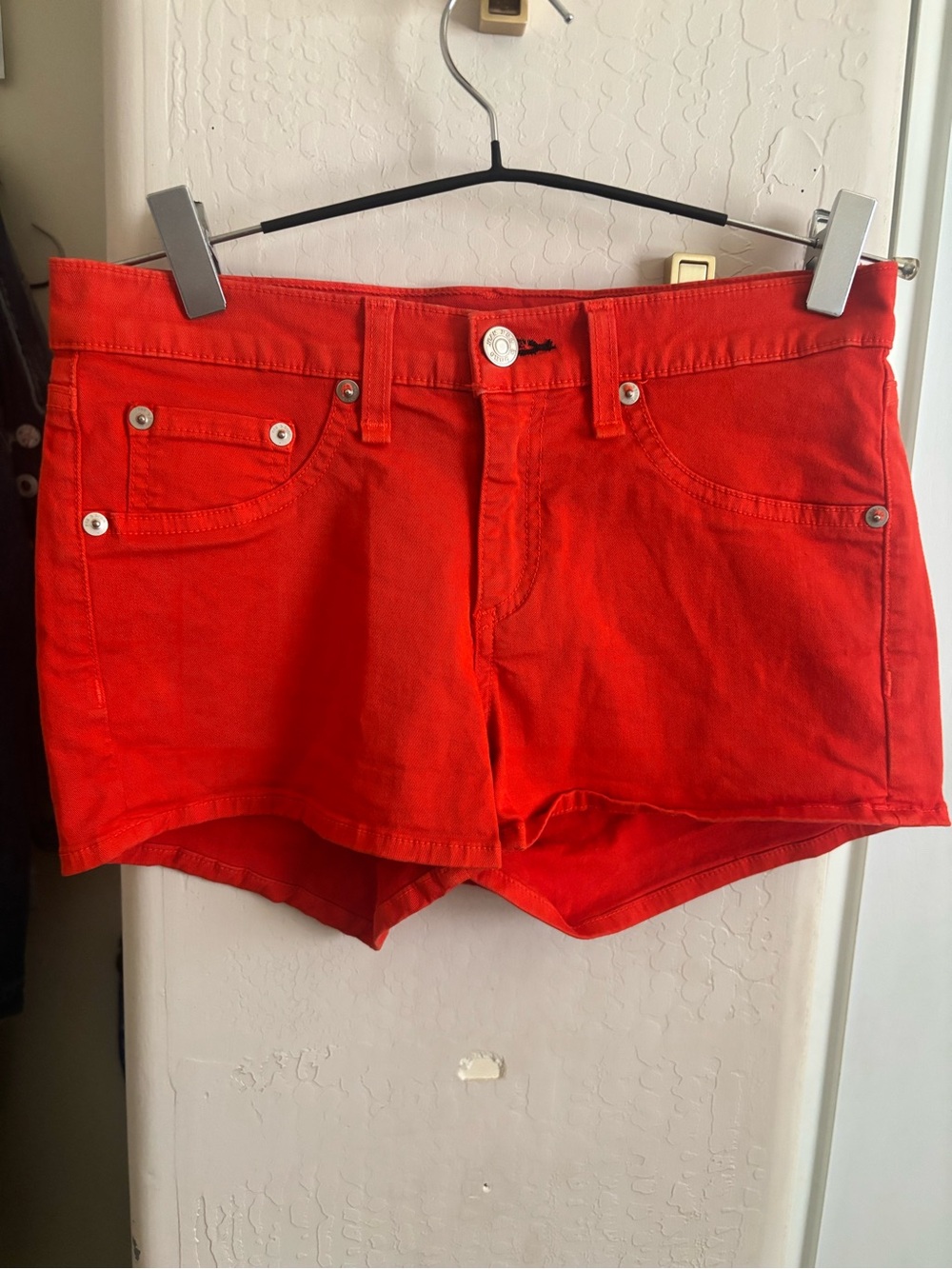 rag & bone, Excellent condition, Classic Red Women's Denim Shorts, Size 26